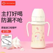 Grosmimi格羅咪咪吸管杯嬰兒童水杯PPSU進口牛奶直飲杯子奶瓶6月1-3歲以上 奶油兔(限量聯(lián)名款) 300ML