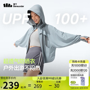 蕉下（beneunder）防曬衣女超透氣短款防紫外線春夏新品百搭A(yù)S828北歐灰XL
