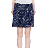 BM半身裙短裙迷你裙夏季小個(gè)子遮跨顯瘦A字裙小碎花簡(jiǎn)約新款包臀裙 藏青碎花 均碼