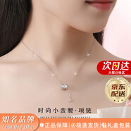周百?！?000+門店】小蠻腰銀項鏈女高級鎖骨吊墜首飾紀念日禮物送女友 小蠻腰項鏈-銀色【8倉發(fā)貨-極速送達】生日禮物