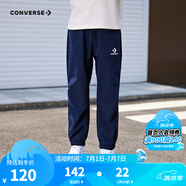 Converse匡威兒童裝男童褲子春秋兒童運(yùn)動褲小學(xué)生修身長褲秋冬季束腳褲子 藏青藍(lán)-梭織秋季 160 /66 【建議身高152-158cm】