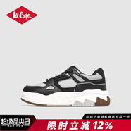 LEE COOPER2025春季新款面包鞋男鞋潮鞋百搭休閑鞋厚底鞋子男低幫運(yùn)動(dòng)板鞋男 黑灰色 41