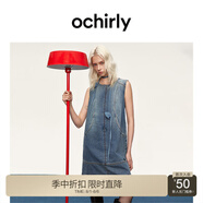 歐時力OCHIRLY 直筒無袖牛仔連衣裙短款寬松復(fù)古顯瘦2025春季新品 復(fù)古藍 L