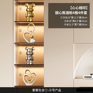 詠幻熊擺件客廳電視柜酒柜間裝飾品 小資情調(diào)6格電視柜6件套
