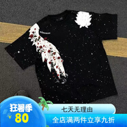 ICONS Lab美式亮片滿天星設(shè)計(jì)短袖t恤2025夏季新款時(shí)尚寬松半截袖 滿天星黑色T恤【玫瑰翅膀xiao】 2XL