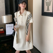 衣典零一（LEDIALYI）polo連衣裙女夏季2025新款休閑小個(gè)子減齡學(xué)院風(fēng)森系披肩t恤裙子 圖片色 S