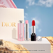 迪奧DIOR心動紅唇口紅禮盒套裝(999+潤唇膏001)化妝品生日禮物送女友