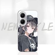 詩(shī)森悅 適用紅米Turbo4Pro手機殼Redmi動(dòng)漫新款Turbo4二次元Turbo3磨砂彩銀殼網(wǎng)紅全包防摔保護套 透白-周防有希A-全屏膜 紅米Turbo4Pro