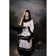 勤度彝族服裝女大涼山套裝高品質(zhì)棉麻繡花少數民族全套服飾寫(xiě)真旅拍古 白色棉麻刺繡套裝 M 適合90-100斤