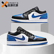 耐克（NIKE）【潮】男鞋 Air Jordan 1低幫aj1新款耐磨運動鞋籃球鞋休閑板鞋 553558-140 黑藍 43