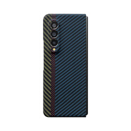 司德威適用三星Galaxy Z Fold3手機(jī)殼芳綸纖維保護(hù)套ZFold3浮雕紋理全包時(shí)尚創(chuàng)意格紋男女個(gè)性親膚裸機(jī)外 【黃紅藍(lán)三拼色單后蓋--精孔】芳綸纖維 三星Galaxy Z Fold3