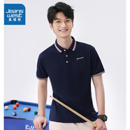 真維斯（Jeanswest）男士POLO衫2025新款寬松輕商務(wù)短袖t恤爸爸裝匠心品質(zhì) 深藍(lán)色2530 M 165_84A_
