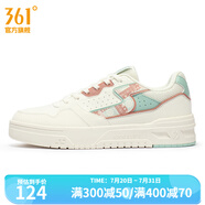 361度女運(yùn)動(dòng)鞋冬季新款女板鞋 羽毛白/粉泥紅 38