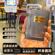 品喻（PINYU）玻璃杯耐熱防爆耐高溫泡茶杯高硼硅水杯家用高顏值帶把杯子灰色