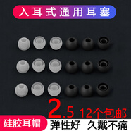 SMOVES 入耳式耳機套塞套硅膠套耳塞耳帽通用小米OPPO華為藍牙耳機帽冒配件耳套軟膠塞頭套保護套 透明白12個（大中小各4個）