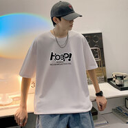 以純（YISHion）25夏季日系新款情侶短袖230克寬松時(shí)尚百搭圓 A21-白色 S