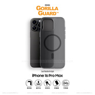 猩球衛(wèi)士高級感防指紋適用Apple/蘋果iPhone16ProMax磁吸光柵瓦楞手機殼行李箱條紋保護套磨砂透明外殼黑