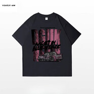 凡客誠品（VANCL）【新疆棉】A21美式hiphop嘻哈暗黑粉色字母印花短袖t恤男i 深灰色. 【260g高質量版】 M