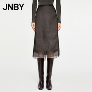 JNBY/江南布衣秋冬新品歐根紗透視半身裙女休閑H型簡(jiǎn)約高級5O8D11740