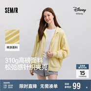 森馬（Semir）迪士尼外套女中長款連帽寬松針織衛(wèi)衣2025春休閑夾克109125108001