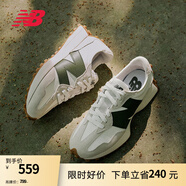 NEW BALANCENB327 官方休閑鞋男鞋女鞋情侶夏季舒適輕便百搭運(yùn)動(dòng)鞋復(fù)古綠 白色/灰白色 MS327ASN 40.5 (腳長(zhǎng)25.5cm)
