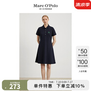 Marc O'Polo/MOP 連衣裙新款春秋女短袖透氣針織性感長裙子連衣裙女 藏青893 XXS/155 76A
