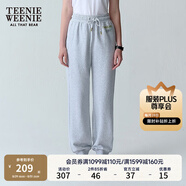 Teenie Weenie小熊女裝衛褲2025夏季新款簡(jiǎn)約休閑運動(dòng)活力束腳長(cháng)褲 灰色 M