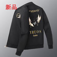 YZYU瓦薩琪官方旗營男士夾克外套春秋刺繡美杜莎外套男裝棒球服 8879黑 XS