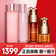 嬌韻詩(shī)（CLARINS）青春煥顏少女水乳護膚品套裝 日晚霜面霜 雙萃精華眼霜生日禮物 水乳+輕感雙萃+雙萃眼霜