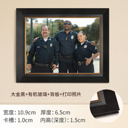 巍泊高端實(shí)木相框洗照片定制全家照相框感掛墻相片打印加畫框 大金黑 照片28寸60cm*50cm