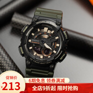 卡西歐（CASIO） 運(yùn)動手表男太陽能雙顯防水夜光運(yùn)動電子學(xué)生表送男友女友禮物 AEQ-110W-3A電子