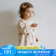 OAK FAMILY秋冬新品1-6歲女寶寶長(zhǎng)袖連衣裙可愛(ài)高彈寬松衛(wèi)衣裙洋氣公主裙 小面包 90 cm