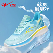 雙星男鞋運動(dòng)鞋子男款跑步鞋夏秋季透氣減震跑鞋網(wǎng)面休閑鞋 柚果綠 41