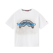 SPRAYGROUND鯊魚嘴字母印花短袖T恤男女美式速干涼感體恤 本白 L