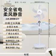 Wanbao萬寶萬寶室內(nèi)落地扇家用定時搖頭電風(fēng)扇18寸大風(fēng)力室內(nèi)加厚六片鋁扇葉 萬寶白色20英寸4檔位5片塑扇葉