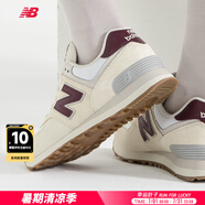 NEW BALANCEnb休閑鞋女鞋夏季新款網(wǎng)面透氣跑步鞋復(fù)古低幫運動鞋子女 米白色/574系列/WL574RCF-B 35