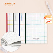 國譽(yù)(KOKUYO)格子印象筆記本子5mm方格無線裝訂本 B5/40張/本 4本顏色隨機(jī) WSG-NBLB540