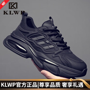 KLWP香港輕奢休閑男鞋夏季新款網(wǎng)面百搭潮流厚底增高運(yùn)動休閑鞋男 黑色[正品男鞋] 41