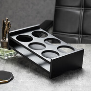 青蘋(píng)果六孔黑色木制杯架白酒杯架分酒器架