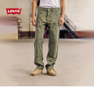 Levi's李維斯男士565寬松直筒工裝美式復古簡(jiǎn)約通勤時(shí)尚休閑褲 卡其色 29 (32)