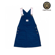 dickies純色logo印花圖案寬松休閑背帶連衣短裙 女款 藍(lán)色 dk007545a781 XS