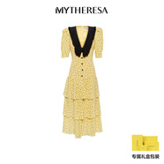 ALESSANDRA RICH【七夕甄選】 女士 花卉真絲中長連衣裙 P00856343 黃色 3XS CN 145/76