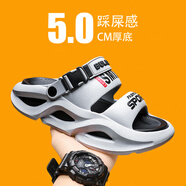 回力拖鞋男2025新款夏季外穿運(yùn)動防滑厚底踩屎感開車兩用大碼沙灘涼鞋 火山灰 單層 41 現(xiàn)貨速發(fā)