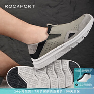 ROCKPORT【七夕情人節(jié)】樂步流行男鞋2025年夏季新款一腳蹬商務(wù)便鞋男 淺灰色 40