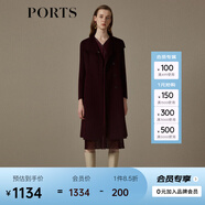 PORTS寶姿女裝秋冬新品長(cháng)袖中長(cháng)大衣LN9C079JWF089 莓紫色 S (4)