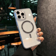 【原裝品質(zhì)】【鏡頭保護】新款爆閃手機殼蘋(píng)果16promax透明14磁吸 女神專(zhuān)用晶磁殼(黑色邊) 蘋(píng)果12pronax