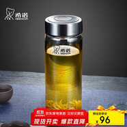 希諾玻璃杯單層加厚大容量家用辦公泡茶杯子男車載水杯XN-6016L 400mL