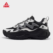 匹克態(tài)極凌峰運動(dòng)鞋男秋冬輕彈緩震舒適復古休閑鞋老爹鞋女跑鞋 黑色/米色 40