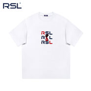 亞獅龍正品T恤夏季寬松半袖圓領(lǐng)簡(jiǎn)約休閑羽毛球服字母印花時(shí)尚 【白色】印花40 S