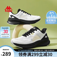 卡帕（Kappa）官方運(yùn)動(dòng)鞋絕影系列男子透氣網(wǎng)面鞋情侶休閑跑步鞋 經(jīng)典白/黑色35